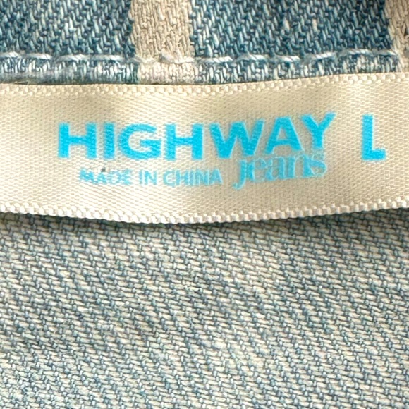 Striped Blue Denim Jacket by Highway Jeans in Size: Large - Picture 5 of 6